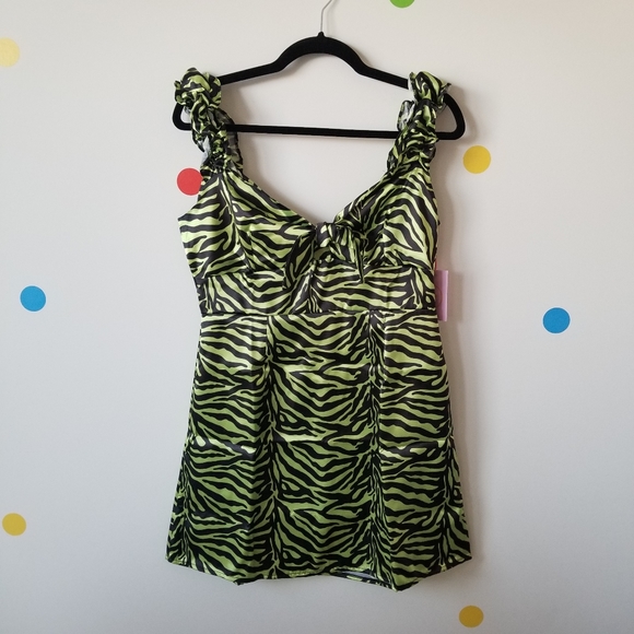Capsule 98 - Zebra Green Dress - Size 8 - Picture 3 of 10